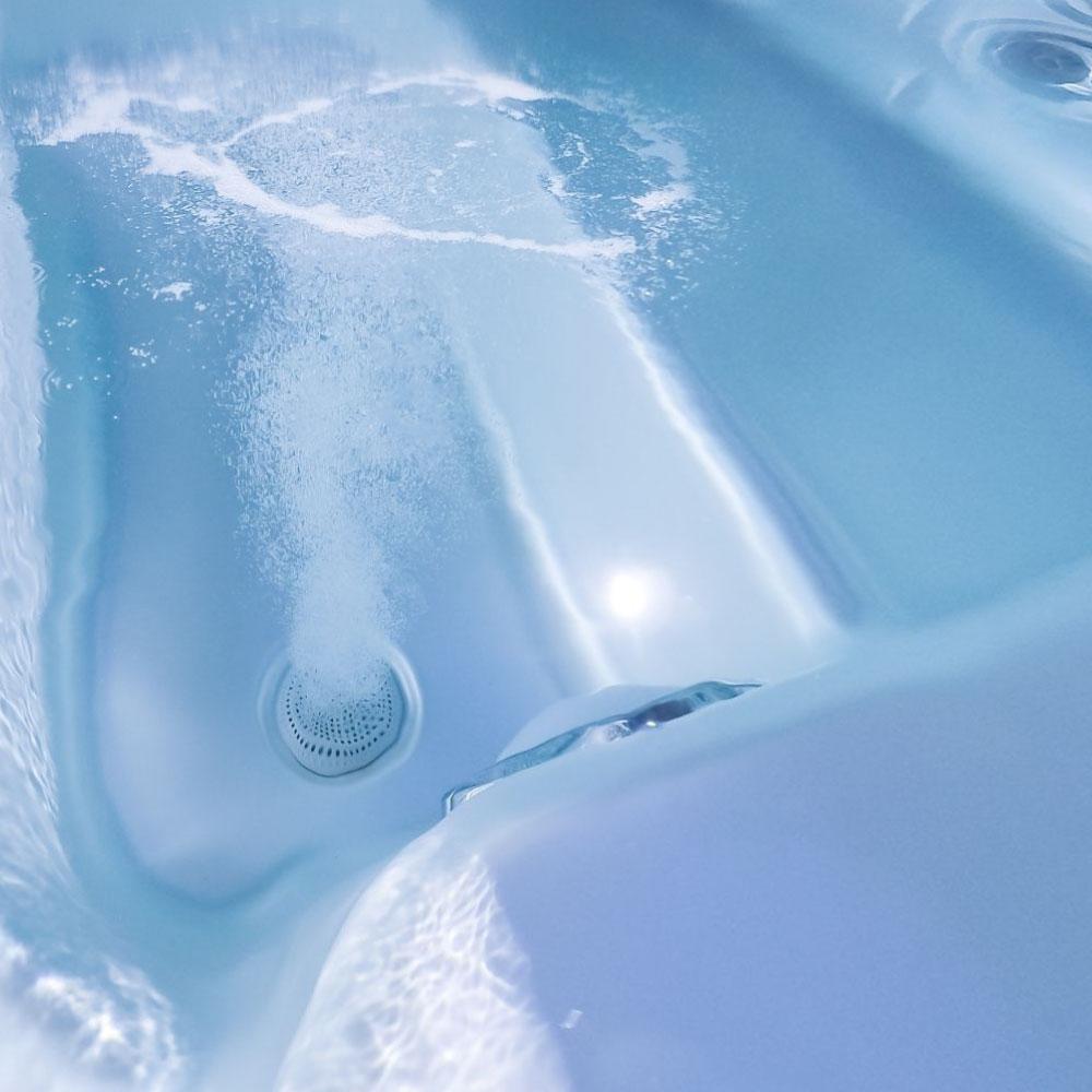 Sparkling clean water in hot tub spa